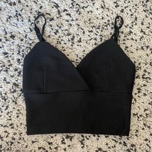 Miss Selfridge cropped top, stretchy, no zipper, size 4, very good condition